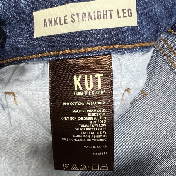Kut From The Kloth NWT Women 16 Ankle Straight Leg High Rise Jeans Bum Friendly - Picture 14 of 16